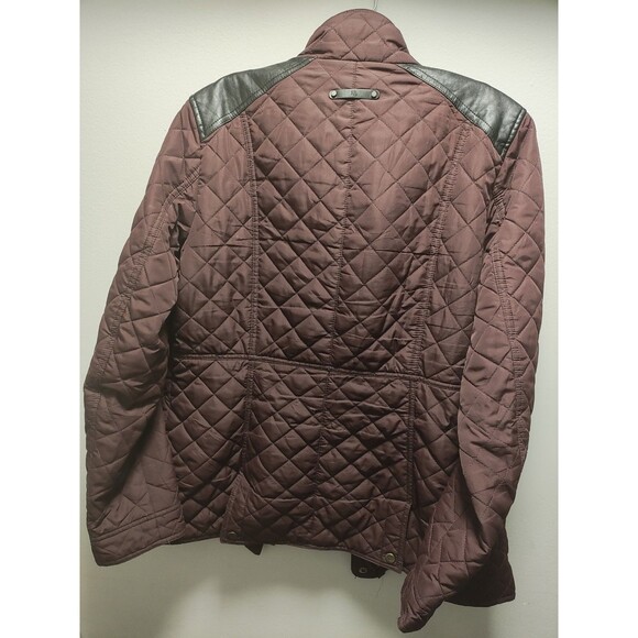 Lauren Ralph Lauren Women's Sz M Burgundy Quilted Puffer Coat Jacket - Picture 11 of 13